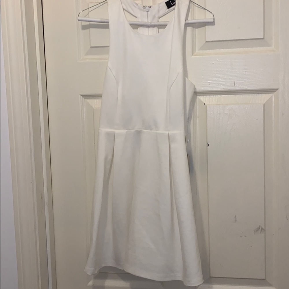 White skater dress
